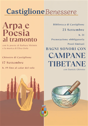 Bagni sonori con campane tibetane.
