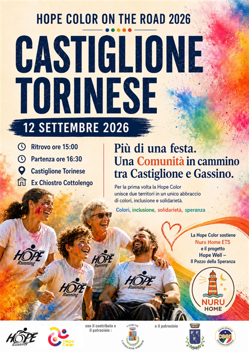 Due Comuni, un solo entusiasmo: il 12 settembre torna la Hope Color
