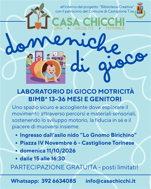 Domeniche di Gioco - Laboratorio di gioco motricità