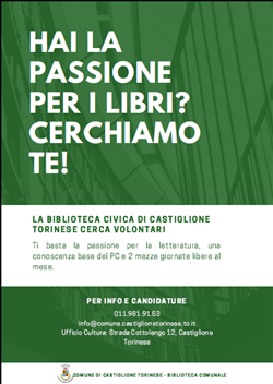 La Biblioteca cerca volontari